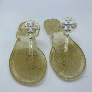 Tory Burch Mini Miller Clear Thong T-Strap Sandals Jelly Size 6